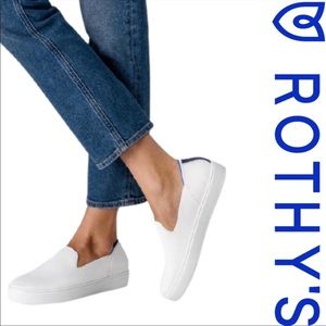 Rothy’s Bright White Slip On Sneakers